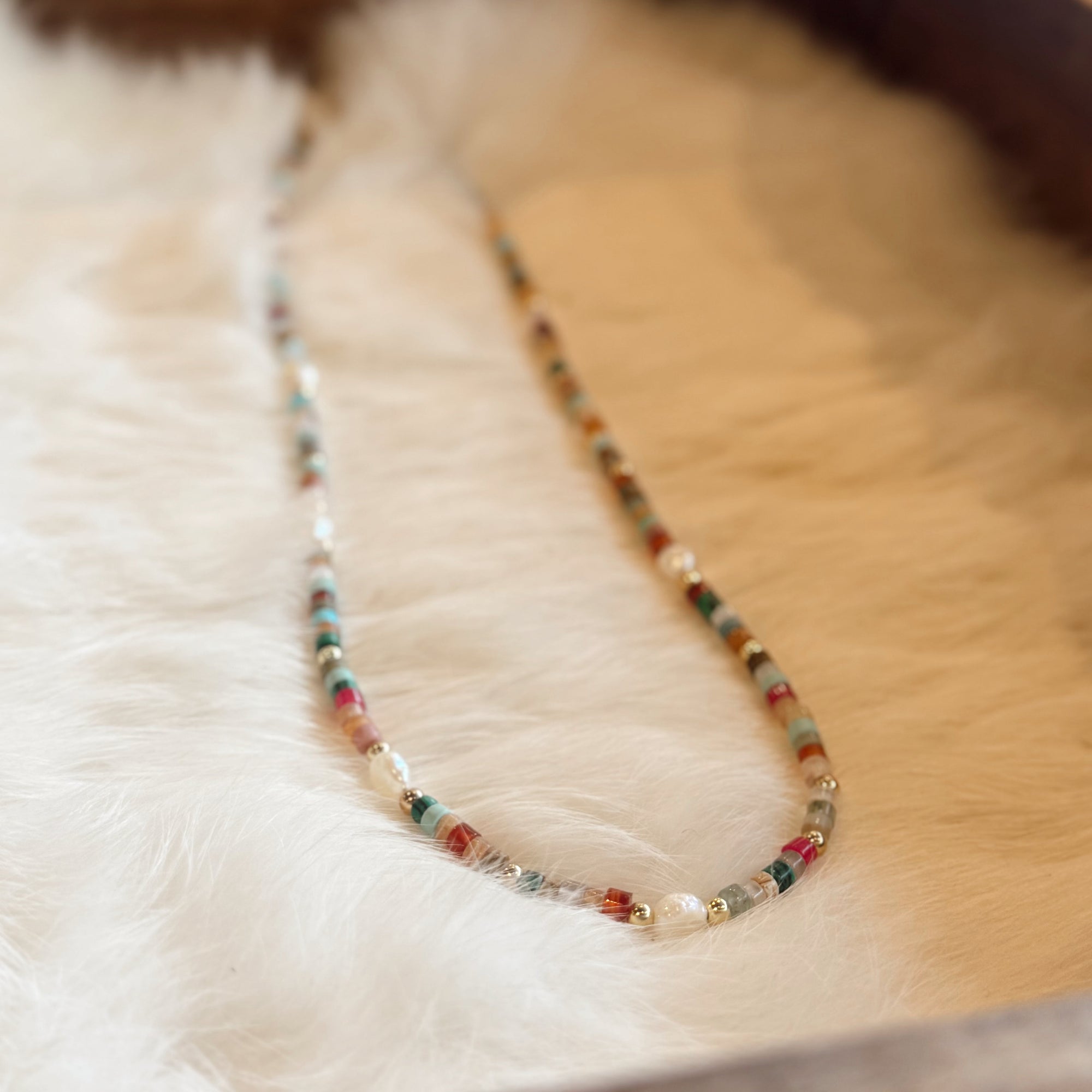 Rainbow Beaded Necklace