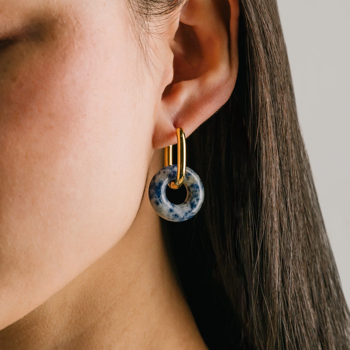 Thames Hoop Earrings | Blue