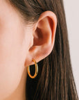 Tube Huggie Earrings - Gold