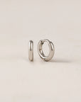 Tube Hoop Earrings - Silver