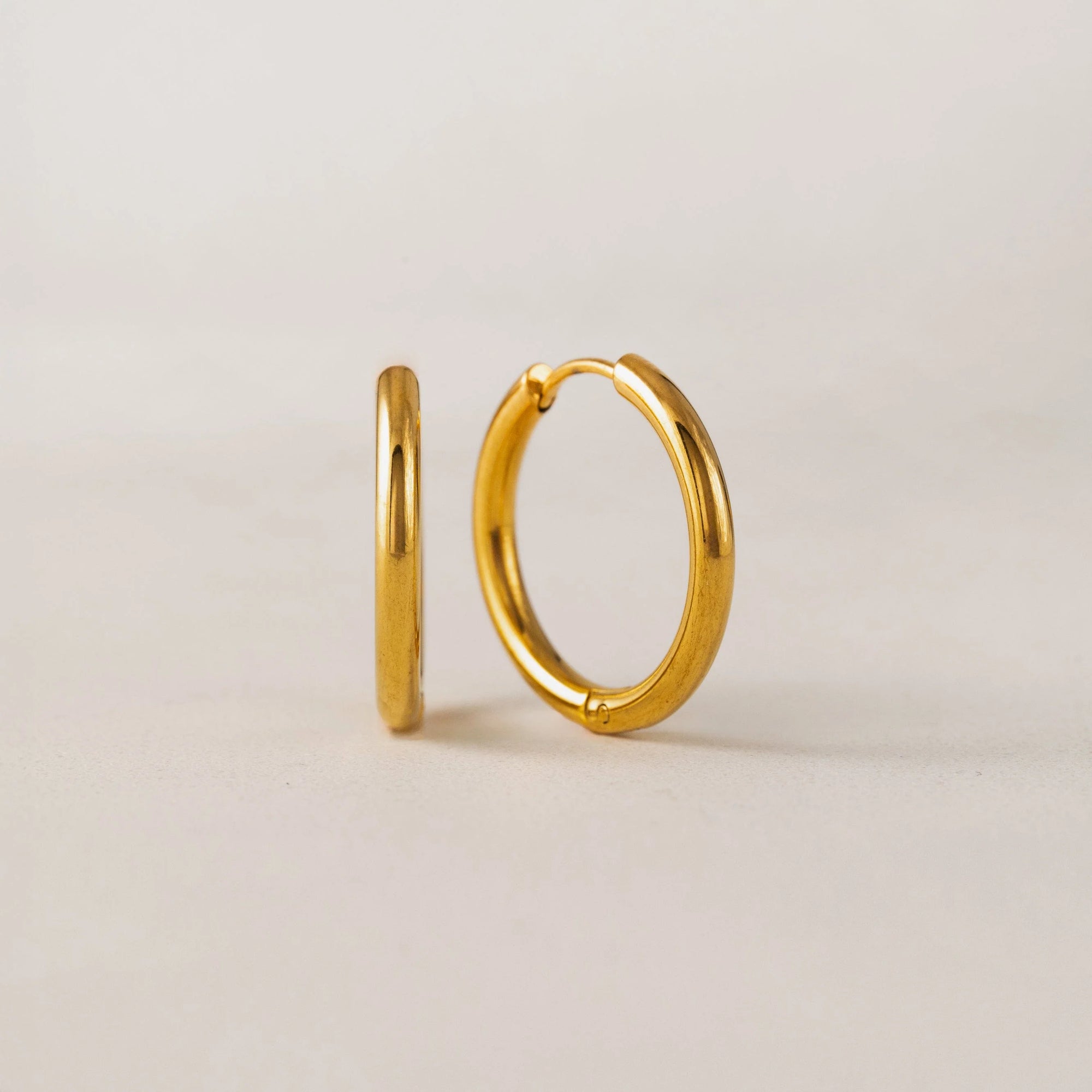Tube Huggie Earrings - Gold