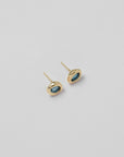 Cora Studs: Blue Topaz/Gold