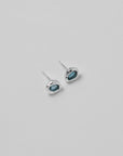 Cora Studs: Blue Topaz/Silver