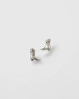 Mini Cowboy Boots Studs: Silver