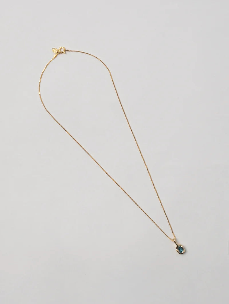 Uma Necklace | Blue Topaz and Gold