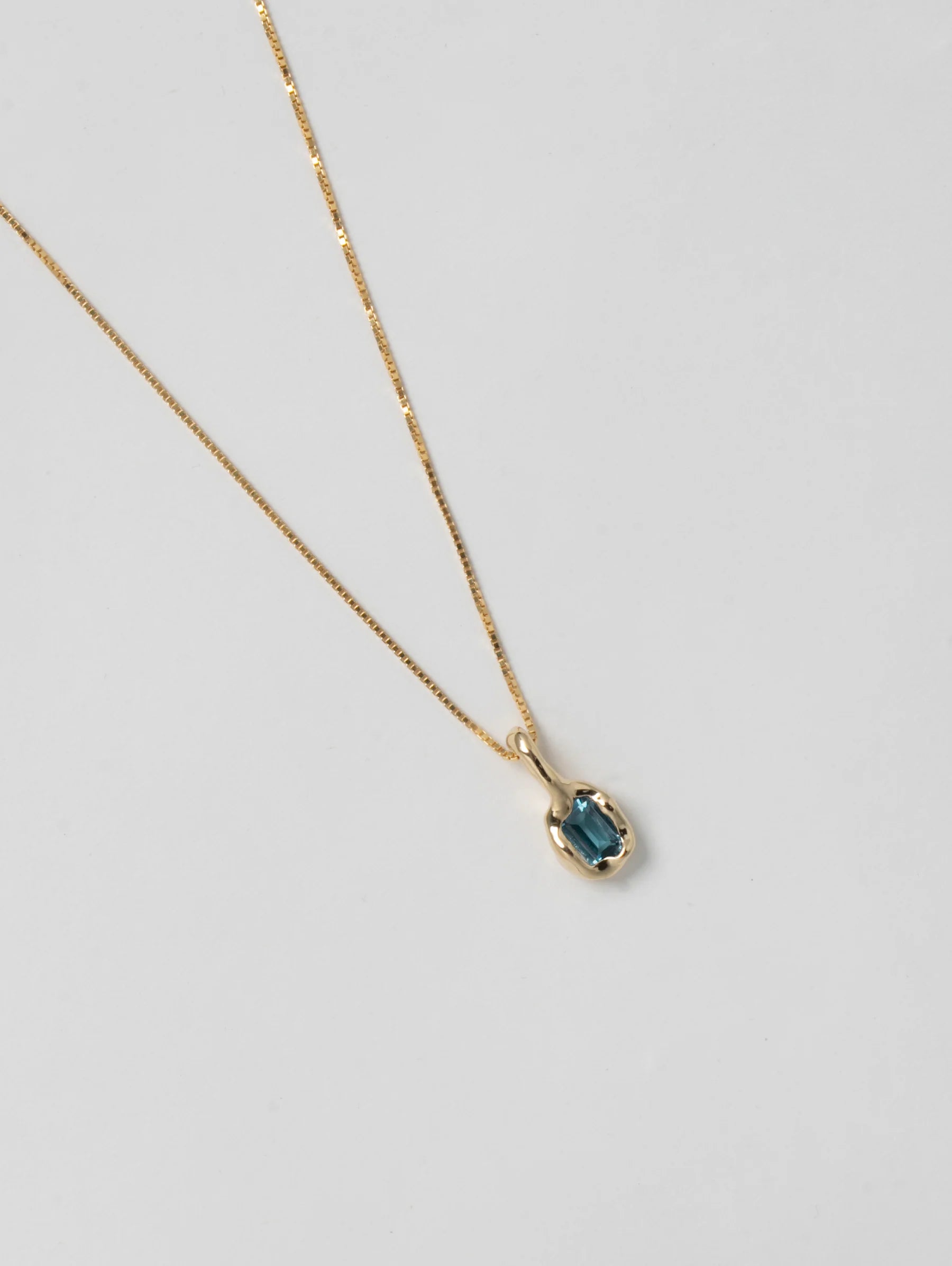 Uma Necklace | Blue Topaz and Gold