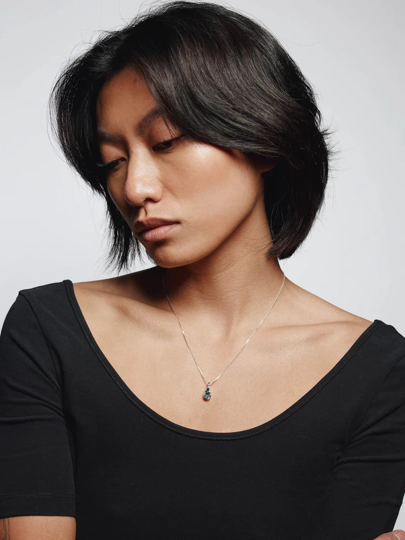 Uma Necklace | Blue Topaz and Silver