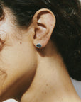 Cora Studs: Blue Topaz/Silver