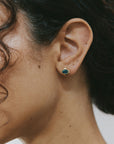 Cora Studs: Blue Topaz/Gold