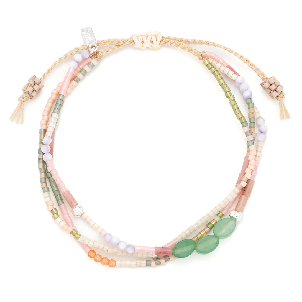 Mixed Media Bracelet | Optimism: Green Aventurine/Silver