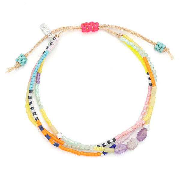 Mixed Media Bracelet | Protection: Amethyst/Silver