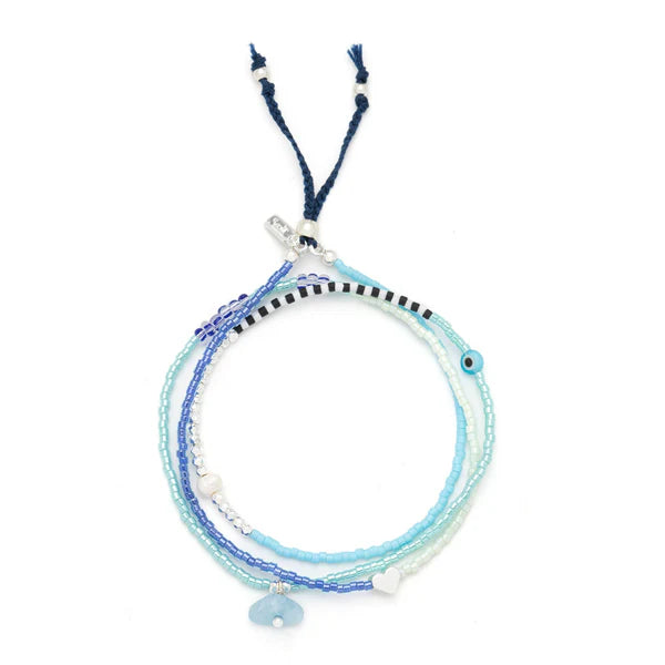 Mixed Media Wrap Bracelet/Necklace (various colours)