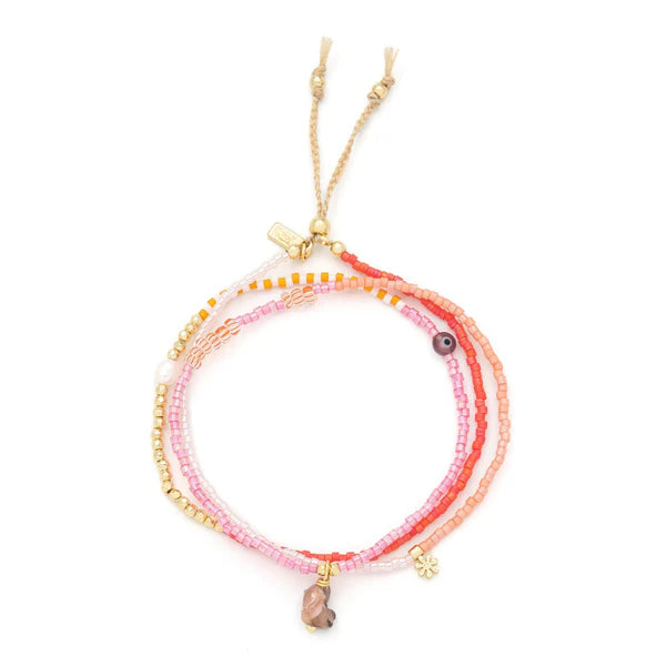 Mixed Media Wrap Bracelet/Necklace (various colours)