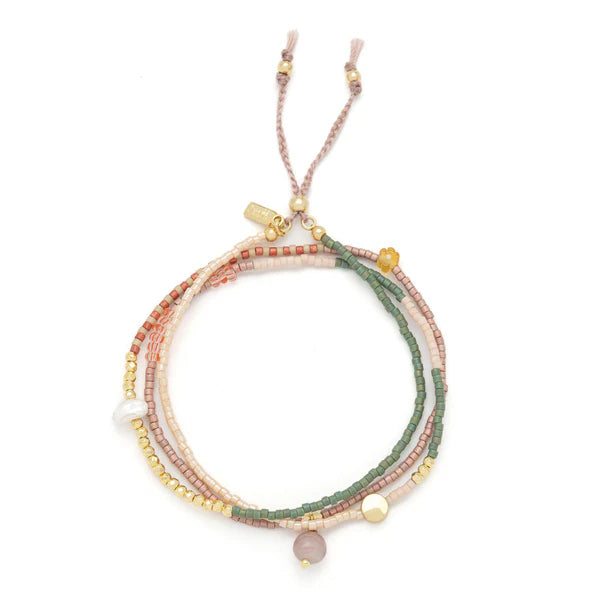 Mixed Media Wrap Bracelet/Necklace (various colours)