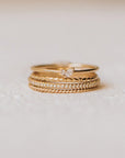 Twisted Stacking Ring | 14K Fine Gold