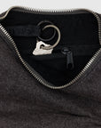 Small Nylon Crescent Bag - Washed Black Denim