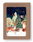 Snowy Woodland Scene Boxed Holiday Cards - Set of 10