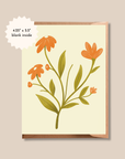 Orange Floral | Greeting Card