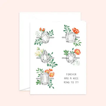 Floral Ring - Greeting Card