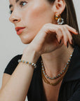 Lujain Beaded Bracelet- Black