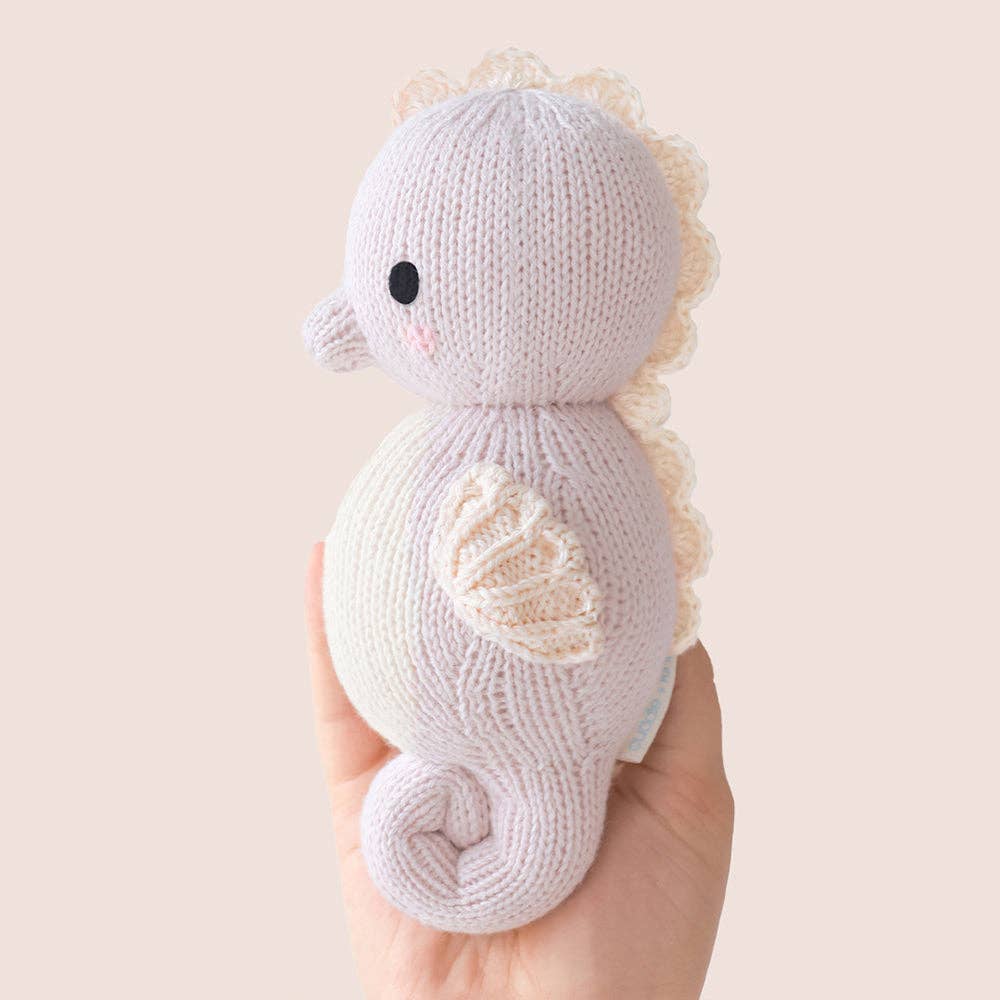 Baby Seahorse (lilac) | Hand-Knit Doll