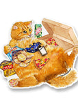 Snack Gamer Cat - Funny Vinyl Sticker