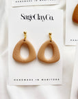 Miley Clay Earrings | Leather