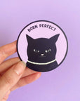 Fancy Black Cat Sticker