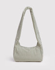 Nylon Meringue Bag - Sage Stripe