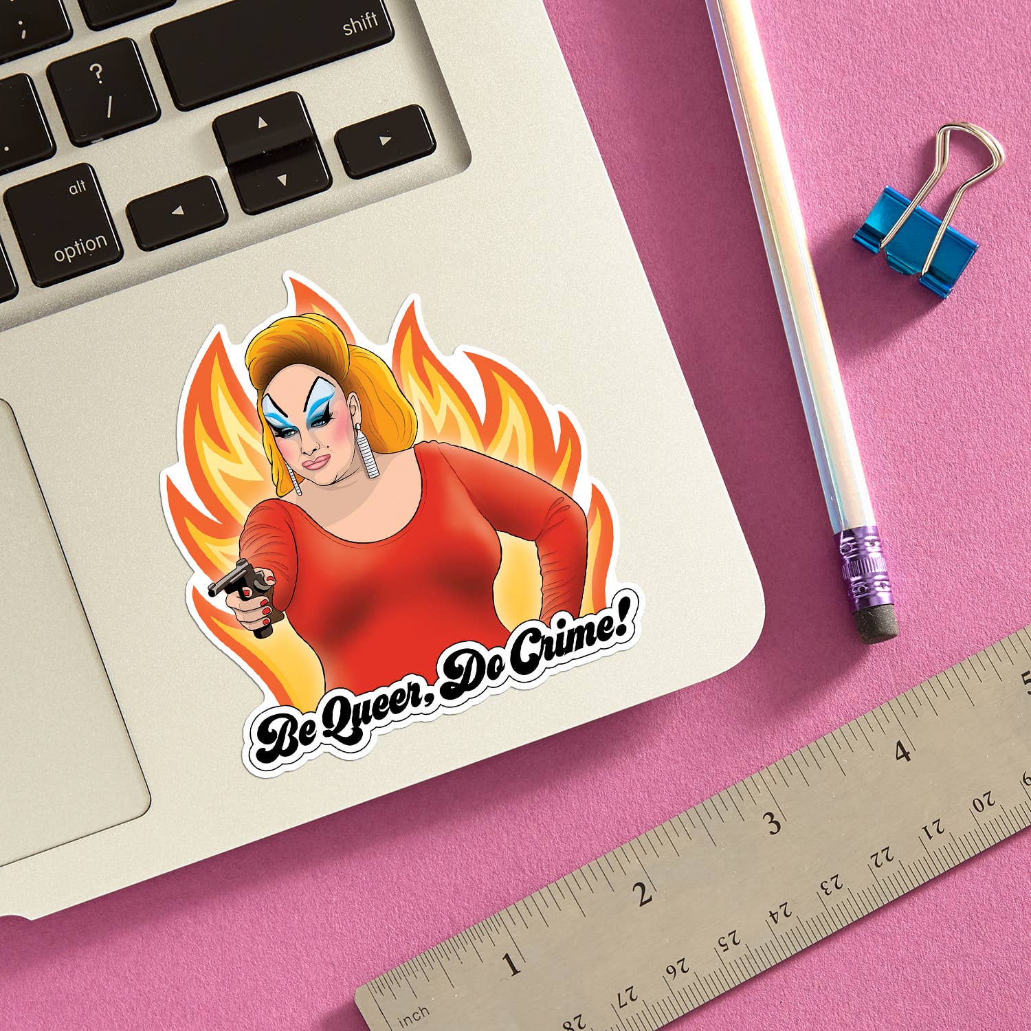 Divine Be Queer, Do Crime! Sticker