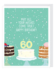 Number 60 Sixtieth Birthday | Greeting Card