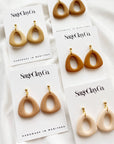 Miley Clay Earrings | Leather