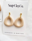 Miley Clay Earrings | Leather