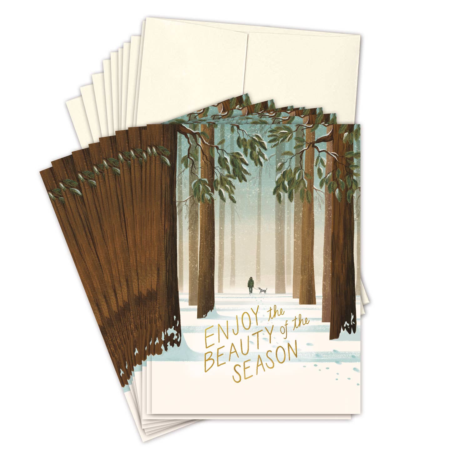 Winter Walk Boxed Holiday Cards - Set of 10