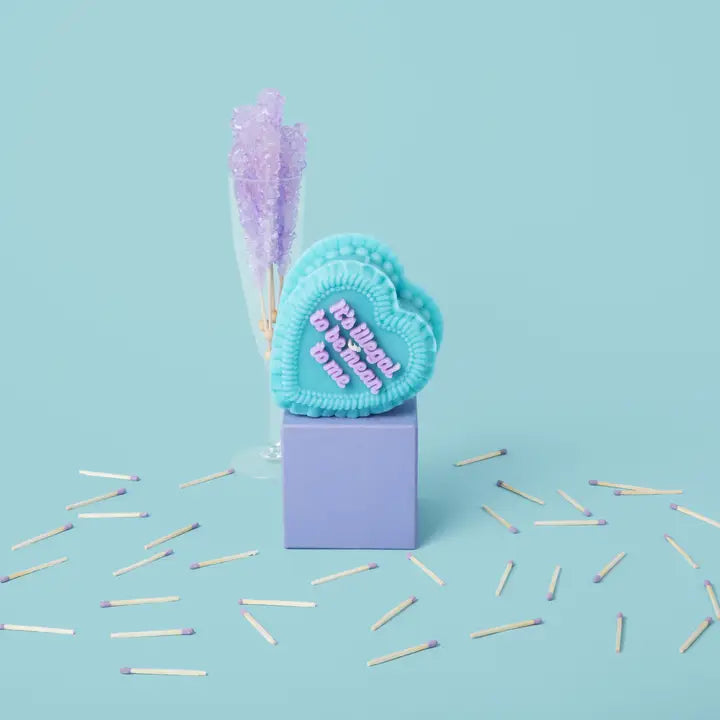 Vintage Heart Cake Candle | It&#39;s Illegal To Be Mean To Me