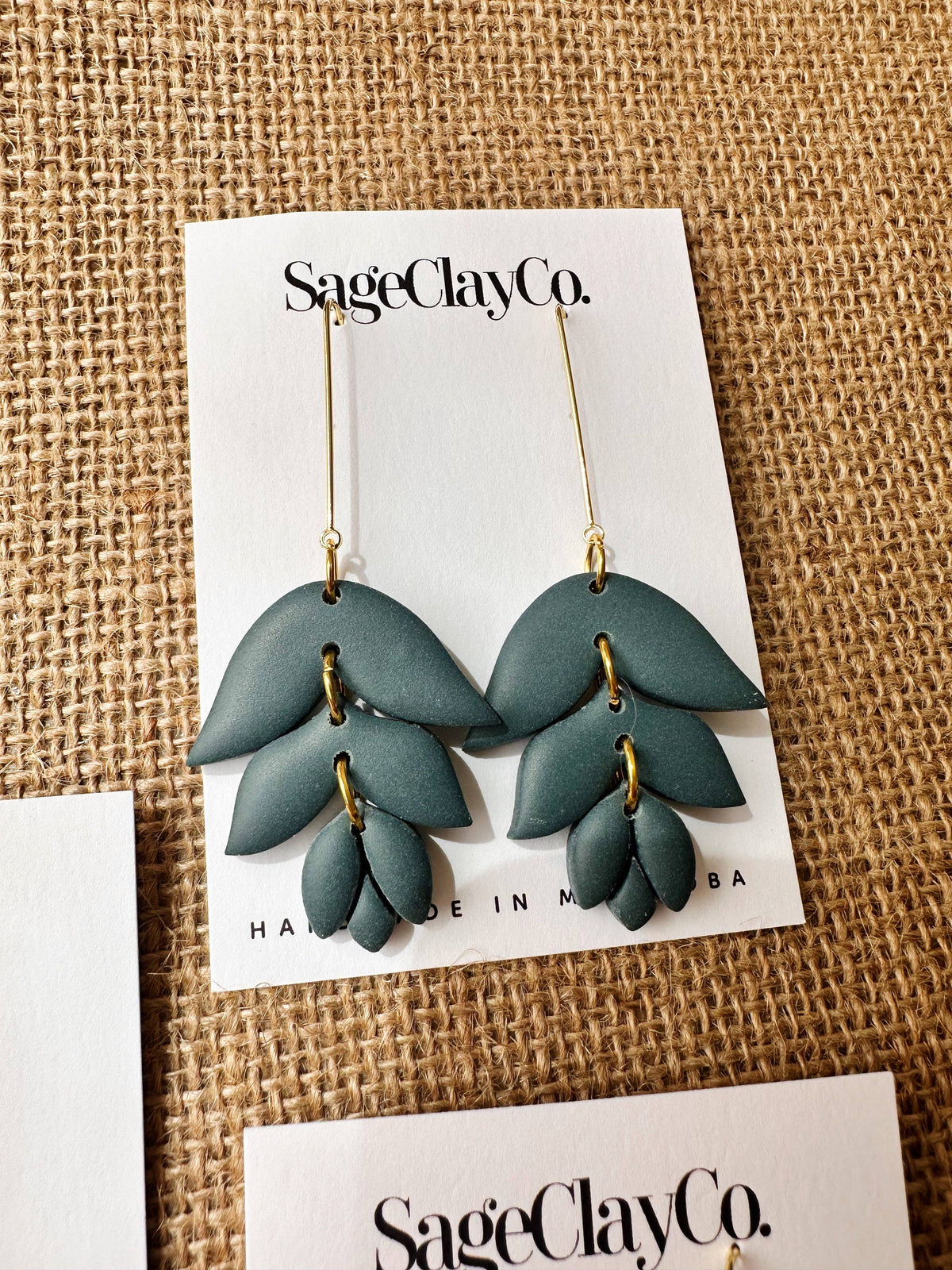 Irene Clay Earrings | Sage