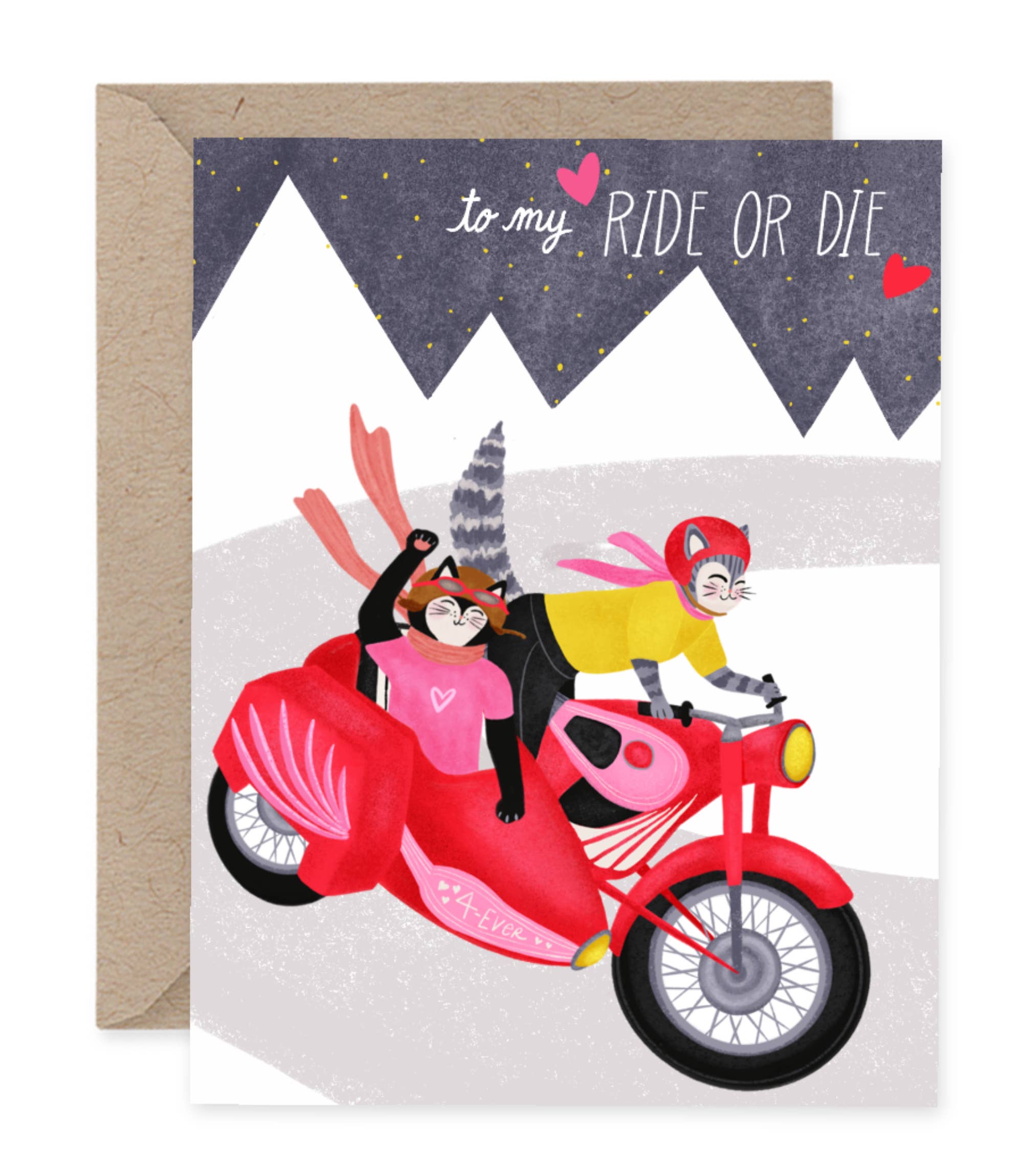 Motorcycle Cats | Greeting Card