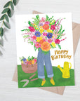 Big Bunch of Garden Flowers | Greeting Card