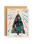 Radiant Christmas Tree - Greeting Card