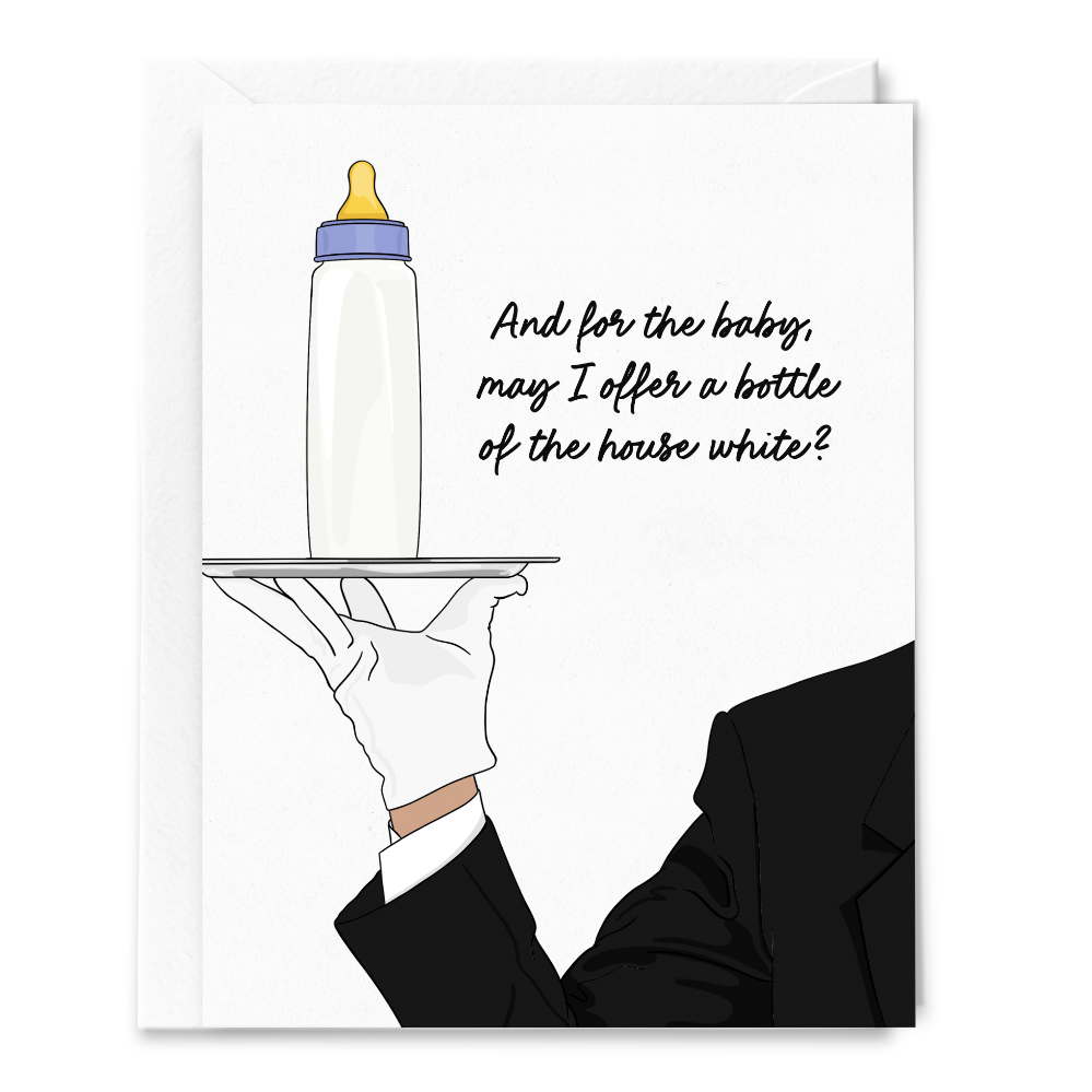 New Baby House White | Greeting Card
