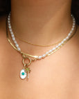 Pearlescent Garnet Pendant Charm