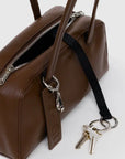 Baggu Small Recycled Leather Bowler Bag - Brown