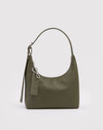 Mini Recycled Leather Shoulder Bag - Loden