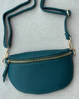 Crossbody Handbag:  Turquoise Leather