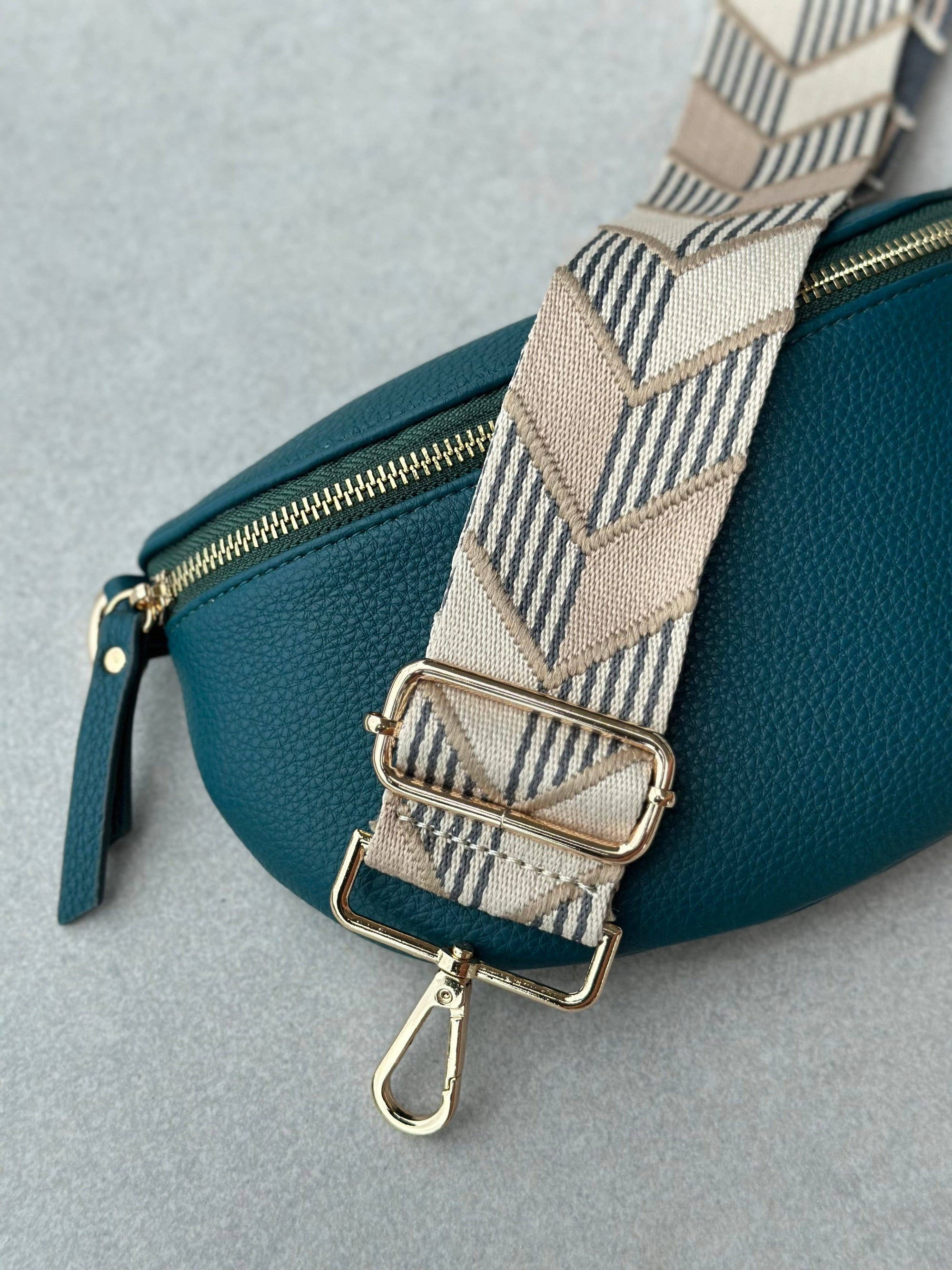 Crossbody Handbag:  Turquoise Leather