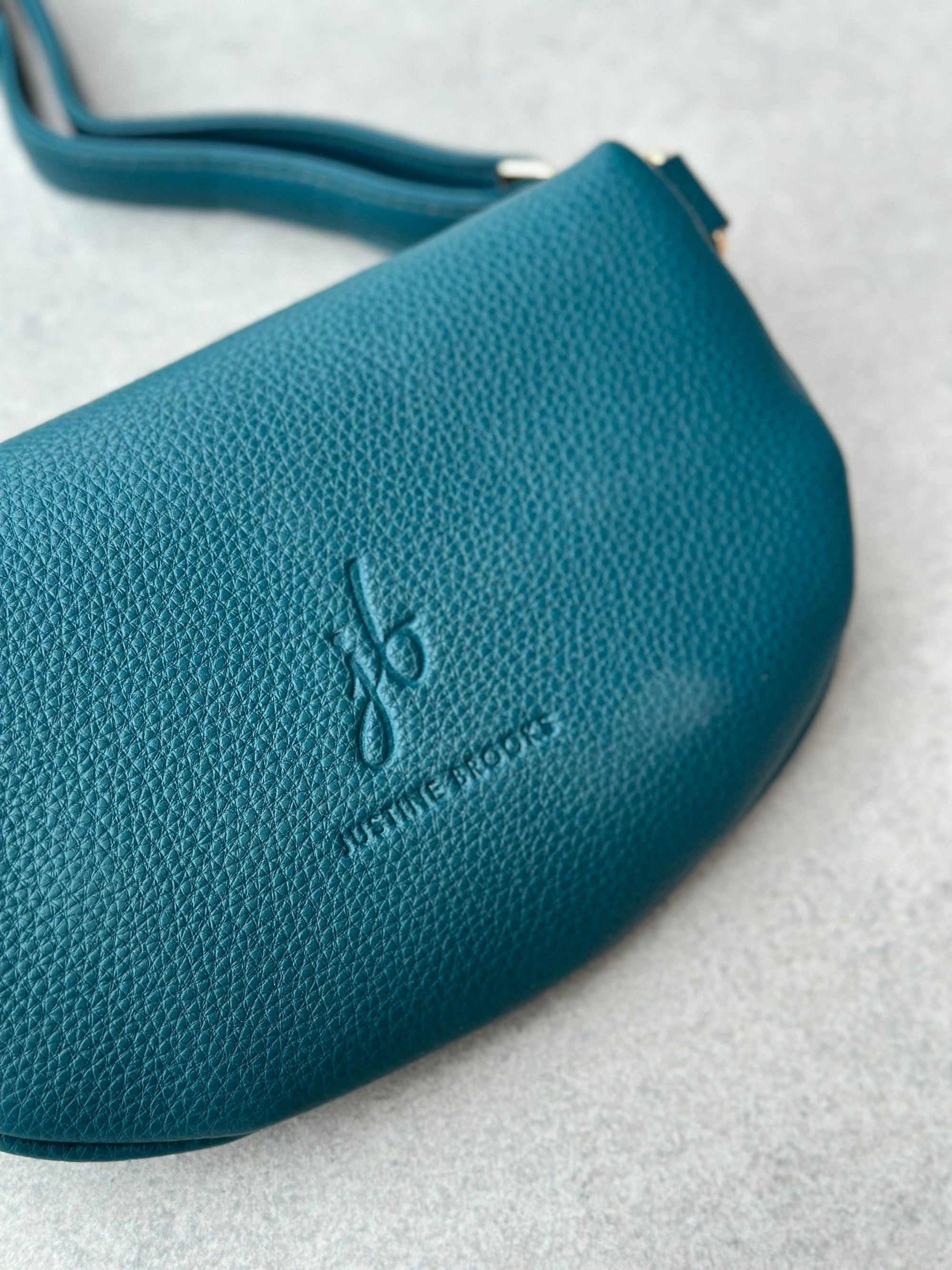 Crossbody Handbag:  Turquoise Leather
