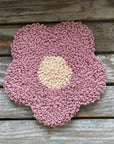 Daisy Mug Rug | Purple