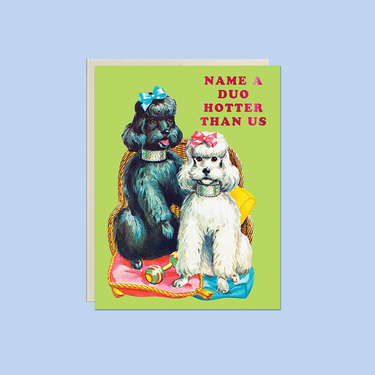 Hot Duo Poodles | Greeting Card