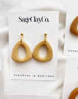 Miley Clay Earrings | Leather