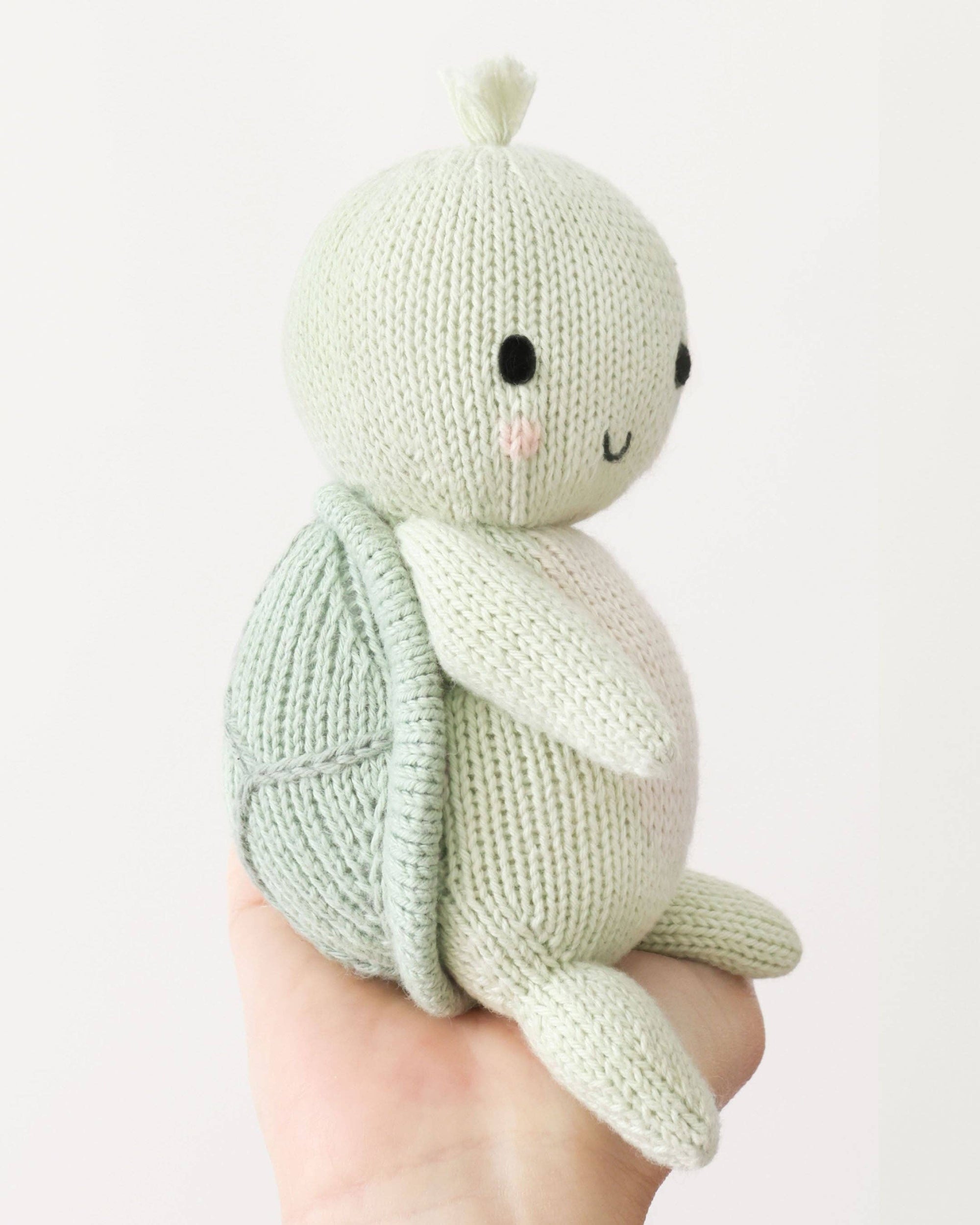 Baby Sea Turtle (kelp green) | Hand-Knit Doll